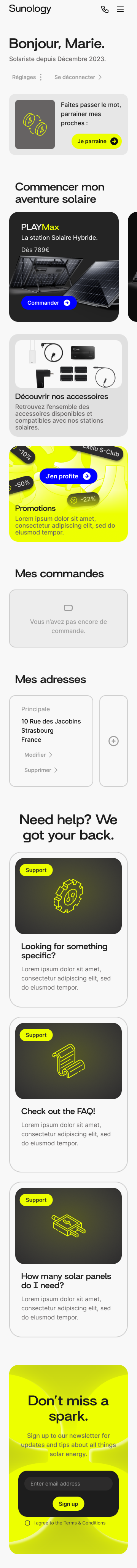Orders mobile view