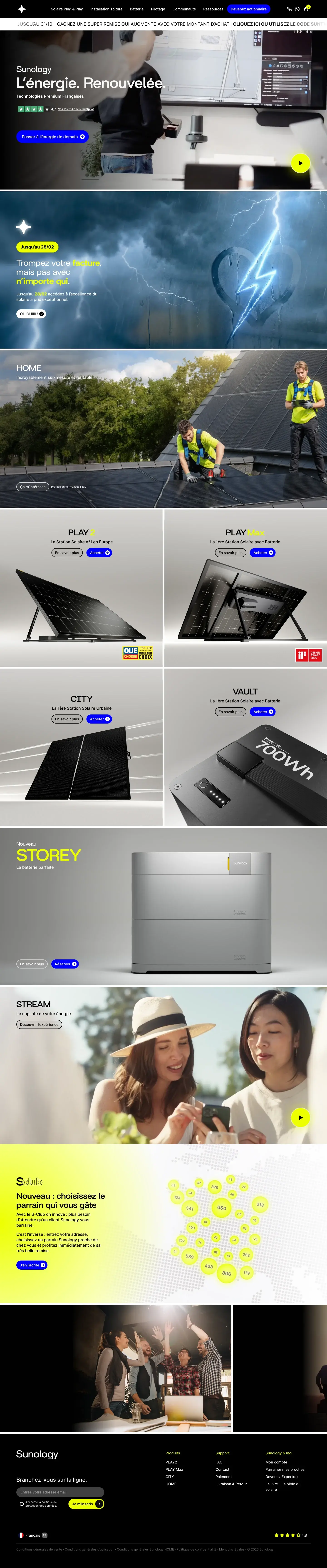 Sunology Homepage 4.0 - Desktop