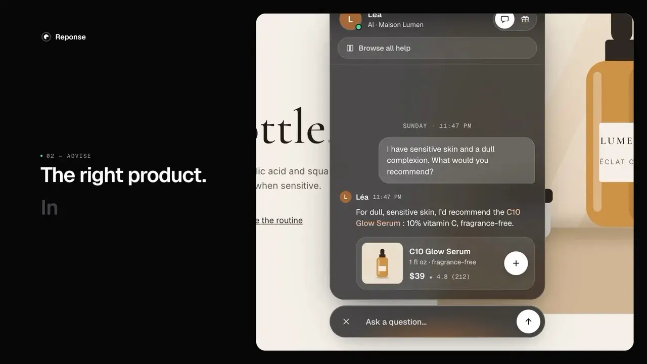 Frame from the US cut of the ad